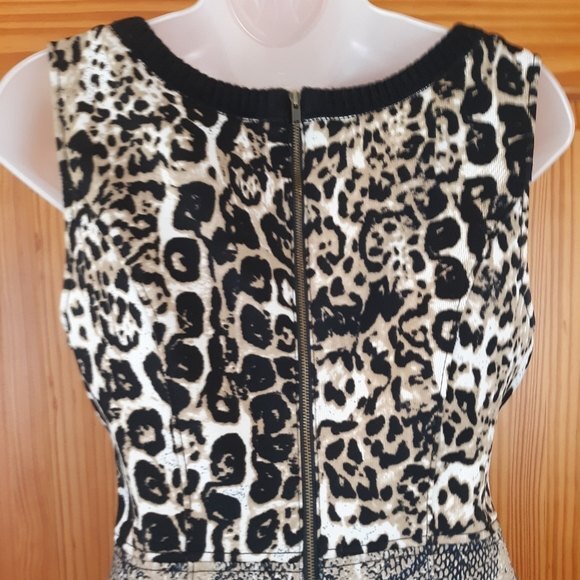 Tracy Reese Snake Print Bodycon Dress Leopard Corset Belt Sleeveless - Picture 6 of 11